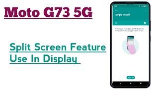 Moto G73 5G  Split Screen Feature How To Use