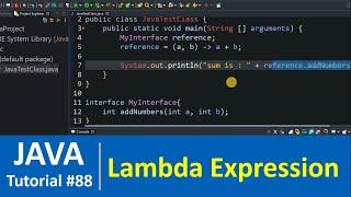 Java Tutorial #88 - Java Lambda Expressions with Examples  Add numbers