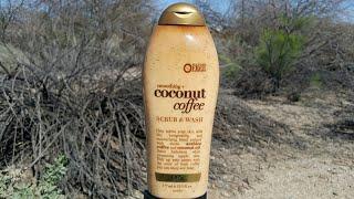 OGX smoothing + coconut coffee scrub & wash