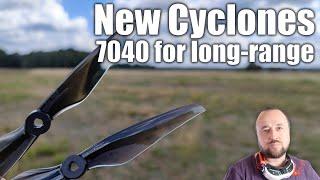 New Cyclone 7040 bi-blade propellers for long-range FPV