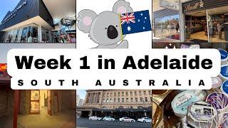 Week 1 in Adelaide South Australia  Rundle Mall Tour  Grocery Shopping and Exploring Adelaide