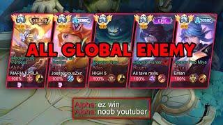 I MET 5 MAN ALL GLOBAL PLAYER’S IN RANKED GAME Win or Lose? - MLBB