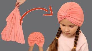 An amazing easy way to sew a handmade turban hat