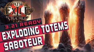 STEAMROLL UBERS with Exploding Totems Saboteur - Path of Exile Build Guide