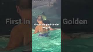First day pool opening Golden Nugget Las Vegas. First one in #golden nugget #Las Vegas