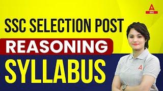 SSC Selection Post Phase 11 Reasoning Syllabus by Neelam Gahlo