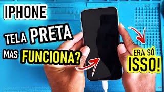 iPhone tela PRETA mas FUNCIONA?  Solução Simples  TENTE ISSO PRIMEIRO ANTES DE LEVAR NO TÉCNICO