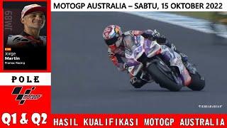 Hasil Kualifikasi MotoGP Australia 2022  JORGE Martin POLE POSITION  MotoGP Hari ini