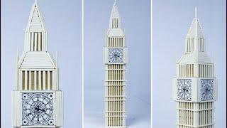 DIY Big Ben Matchstick Model  How To Make Big Ben Clock Tower With Match Sticks from Scratch  DIY