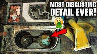 Deep Cleaning The Nastiest Work Truck EVER Complete Disaster Detailing A Car & Restoration