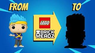Ninja Fortnite YouTuber LEGO Brickheadz  Satisfying Building Animation