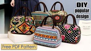 DIY ZIP HANDBAG IDEA SEW IN 20 MIN  Most Wanted Textile Bag Design Today