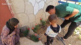 Nasibullah and Sakinehs adventure watering the flowers in the previous house to buying materials