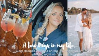 VLOG Night Shift Mother Baby Nurse Recipes Updates Engagement Photos Etc.