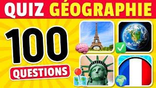  Es-tu un GÉNIE ? 100 Questions de GÉOGRAPHIE 