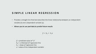What is Simple Linear Regression?