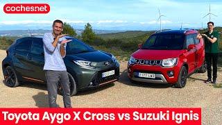 Toyota Aygo X Cross vs Suzuki Ignis  Prueba  Test  Review en español  coches.net