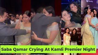 Saba Qamar Emotional Video From Kamli Premier At Karachi With Mehwish Hayyat