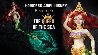 BJD Mermaid Doll Painting  Making Princess Ariel Mermaid Becomes The Queen Of The Sea