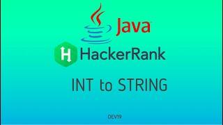 #11 Java Int to String  Hackerrank Java Solutions