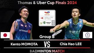 LIVE SCORE  Kento MOMOTA JPN vs Chia Hao Lee TPE  Badminton Thomas Cup Finals 2024