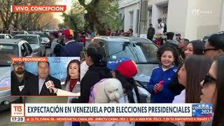 Cientos de venezolanos llegan a la Embajada de Venezuela en Chile a esperar el cierre de mesas