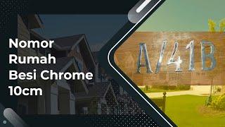 unboxing nomor rumah bahan besi warna chrome ukuran 10cm