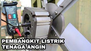 INi MANTAB UJi Coba voltase KINCIR ANGIN Pembangkit listrik tembus 19V PLTB