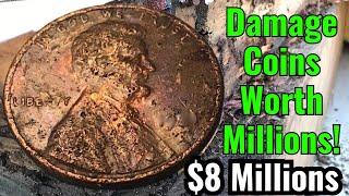 10 BAD CONDITION PENNIES WORTH OVER $8 MILLIONS - DAMAGE COINS WORTH A LOT OF MONEY