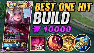 INSANE ONE HIT BUILD FOR CECILION  TOP GLOBAL CECILION  BEST BUILD AND EMBLEM 2024