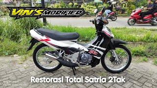 Restorasi Suzuki Satria 2 tak 120R  Vins Modified #satria2tak #bengkelrestorasi  #restorasimotor