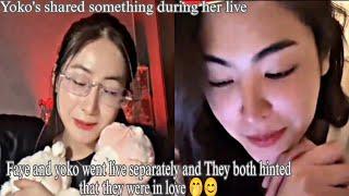 {Fayeyoko} Went live separately and They both hinted that they were in love 