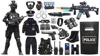 Special Police Weapons Toy set Unboxing-M416 guns S686 shotgun Gas mask Glock pistol Dagger