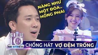 Trấn Thành hát live Cánh Hồng Phai nhưng màn đệm trống của Hari Won khiến cả trường quay kinh ngạc