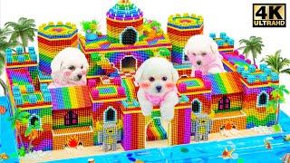 How to Build a Puppy Castle from a Magnetic World Satisfying  Relaxing video