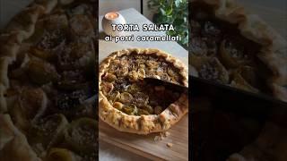 Torta salata ai porri caramellati 