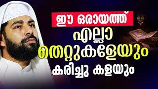 ഈ ഒരായത്ത് മതി എല്ലാ തെറ്റുകളേയും കരിച്ചു കളയും