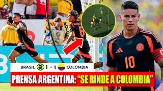 ASÍ REACCIONA PRENSA MUNDIAL A COLOMBIA vs BRASIL 1-1 ¡Declaraciones de JAMES y Escandalo