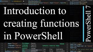 PowerShell 7 Tutorial 17 Introduction to Creating Functions