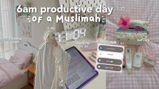 Day in a life of a Muslimah  prayers workout studying cleaning self care & tafakkur session.