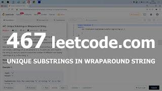 Разбор задачи 467 leetcode.com Unique Substrings in Wraparound String. Решение на C++