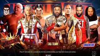 Team RHODES vs. Team BLOODLINE  4v4 Tag Team Elimination Match  WWE 2K24
