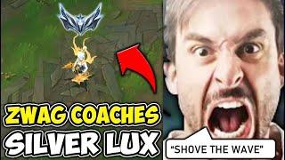 I COACHED A SILVER LUX ON HOW TO PLAY MID LANE ZWAGS FIRST COACHING VIDEO