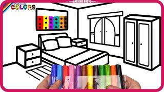 House Bedroom Big marker Pencil Coloring Pages  Akn Kids House