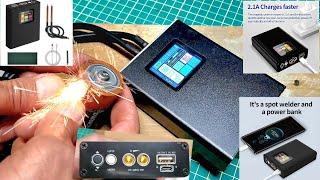 2 In 1 Portable Spot Welder And Power Bank  Test & Review How To use