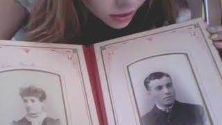 Unintentional ASMR  Girl Showing Old Photobooks from Abandoned Houses