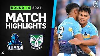 NRL 2024  Titans v Warriors  Match Highlights