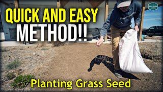 QUICK And EASY Method To Plant Grass Seed  Seeding A New Lawn In Spring