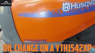 Oil change on a Husqvarna YTH1542XP.