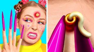 Extreme Makeover For a Girl With LONG NAILS Beauty Struggles and Relatable Girly Situations